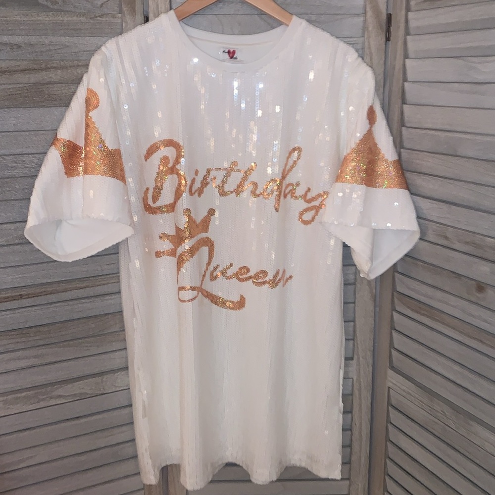 NWOT Birthday Queen Sequin Dress - Picture 5 of 8